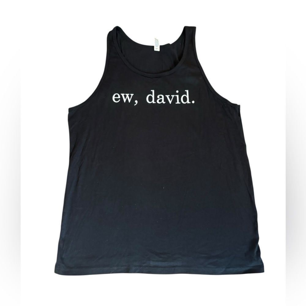 Schitts Creek Ew David Muscle Tank Top Mens Size Medium Black
